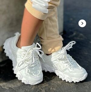 Fashion Nova Kids Cream Sneakers